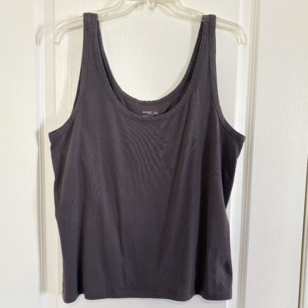 Old Navy Scoop Neck Tank Top Loungewear Sleeveless Dark Gray Size XXL Petite